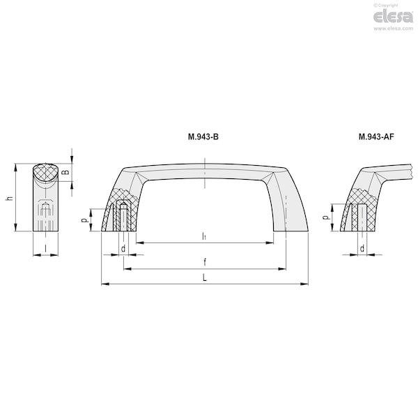 Bridge Handles, M.943-112-B-M5